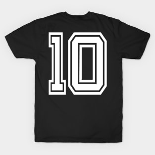 Numbers 10 for a sports team, group, or community T-Shirt